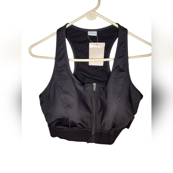 amoena Other - NWT Amoena Black Zipper 44070 Medium Support Padded Sports Bra Size XL